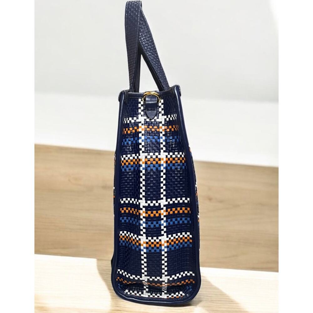 Burberry Multicolor Woven Leather Book Tote Bag - Picture 4 of 16
